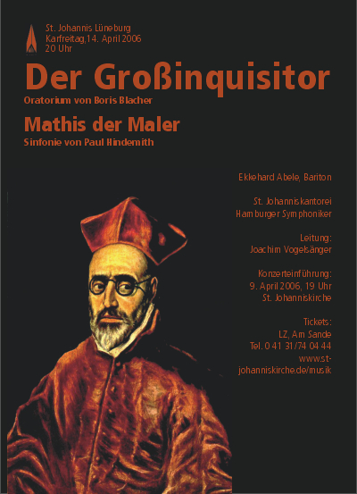Historisches Konzertplakat der Kantorei