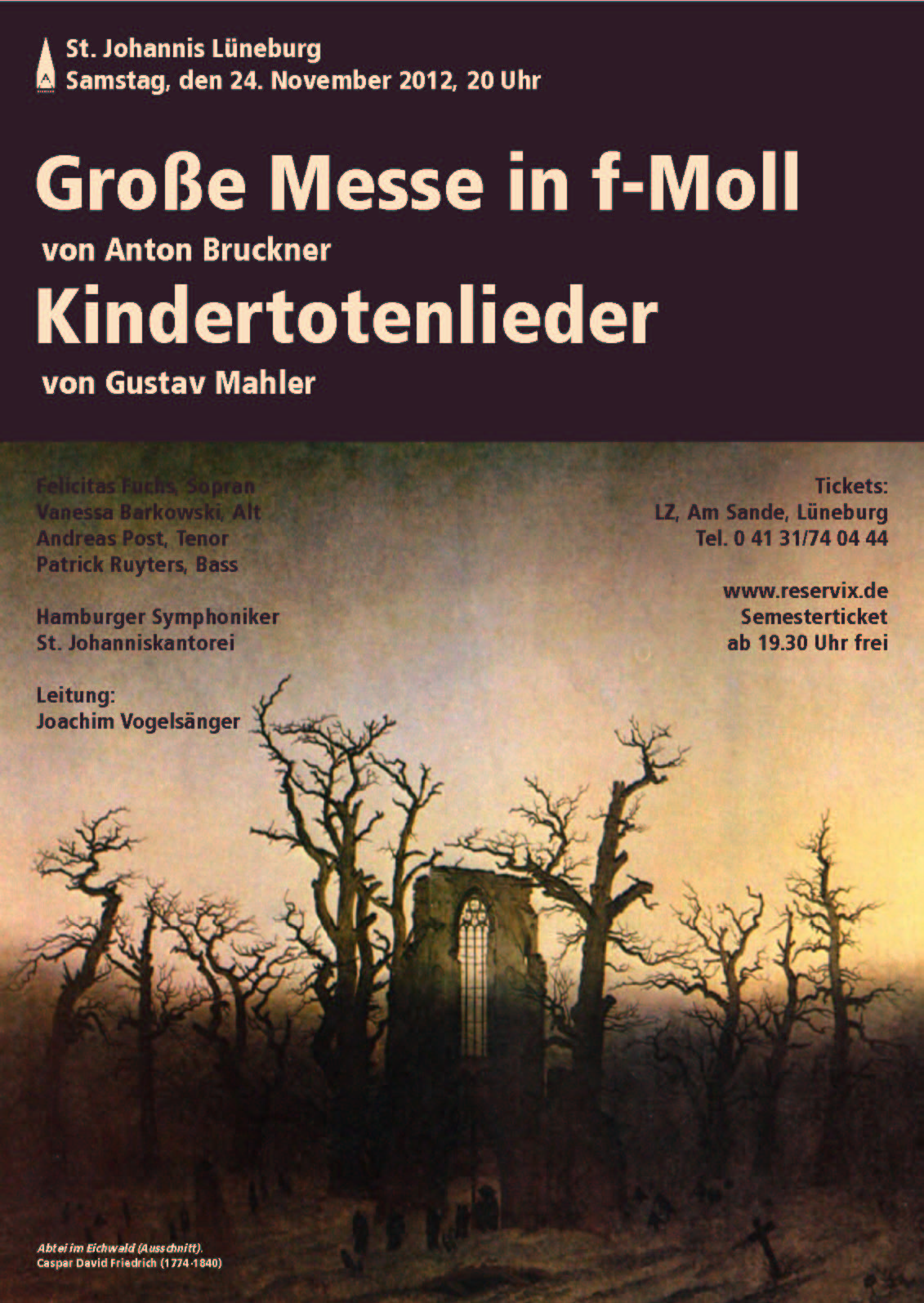 Historisches Konzertplakat der Kantorei