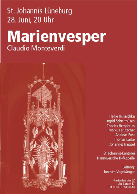 Historisches Konzertplakat der Kantorei